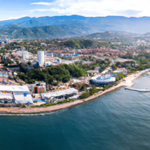 CMQ Puerto Vallarta, a renowned medical facility in Puerto Vallarta, provides residents and tourists with top-quality healthcare services, as depicted in this aerial view.